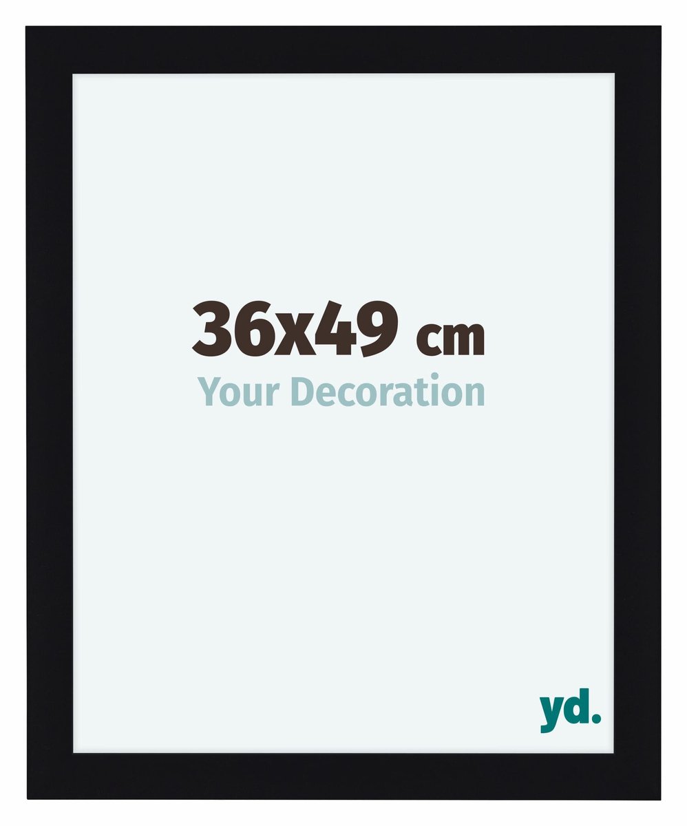 yd. Your Decoration - Fotolijst 36x49 cm - MDF - Zwart Hoogglans - Como