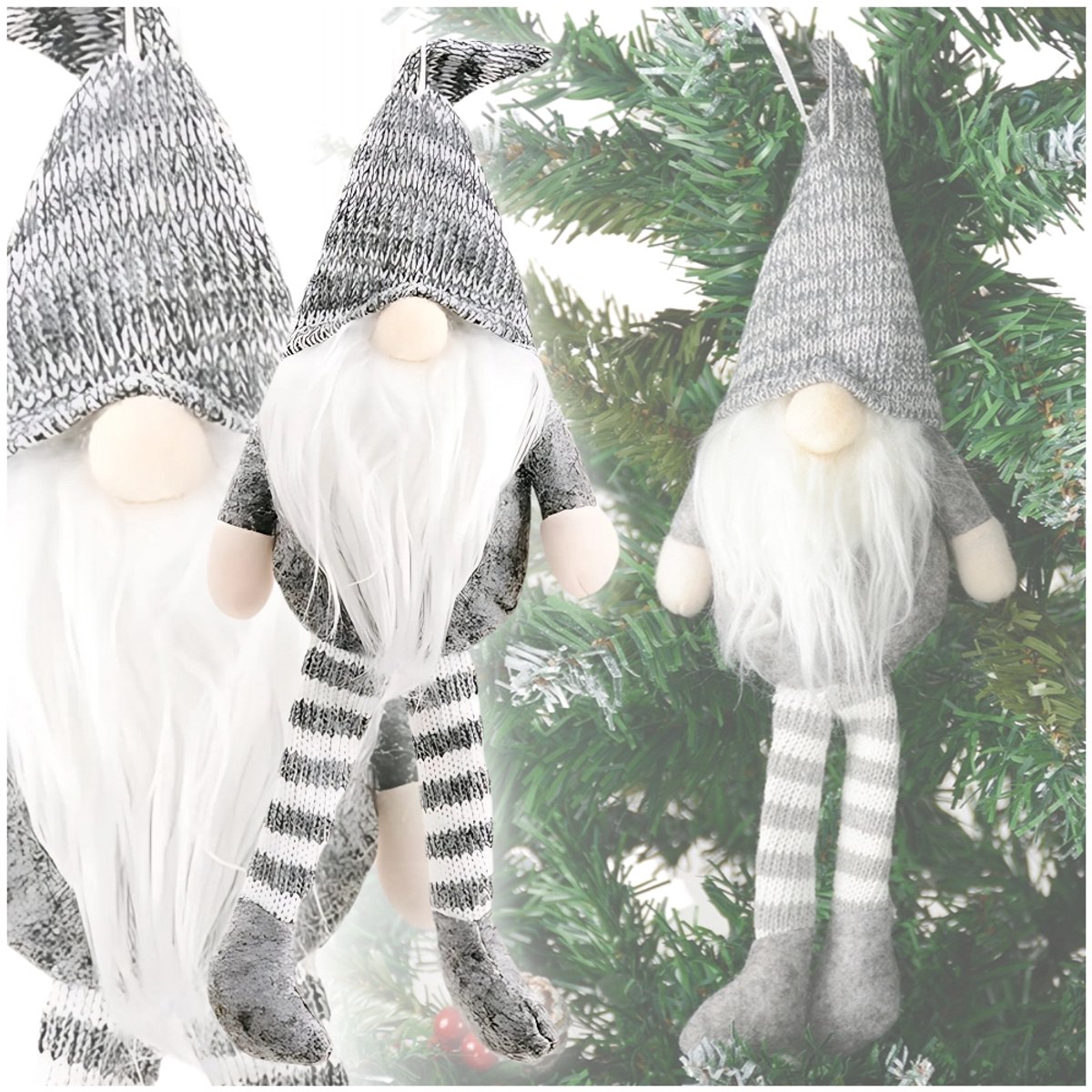 Zolta - Decoratief Beeld - Grijze Gnoom - 30 cm - Scandinavisch