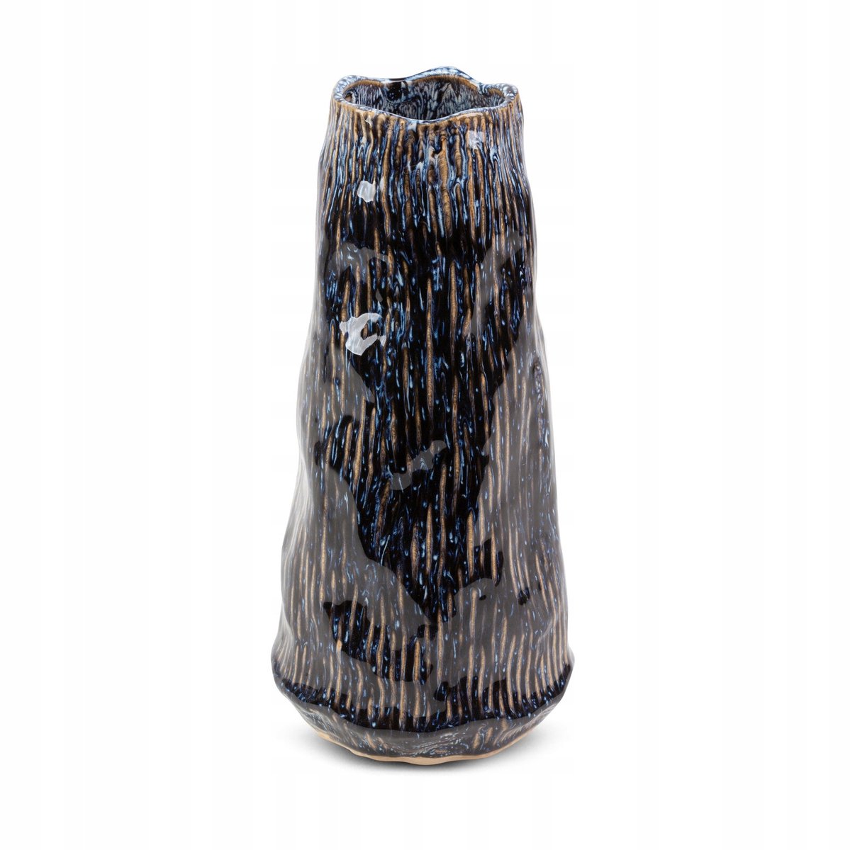 Decoratieve Vaas Alda 14x28 cm - Marineblauw Keramiek