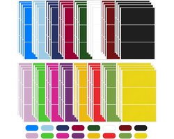 320 stuks rechthoekige kleurcoderingslabels, stickers, 6,5 x 10,5 cm, 16 verschillende gekleurde inventarislabels naamlabels bewegende labels, gekleurde kleverige etiketten voor kantoor