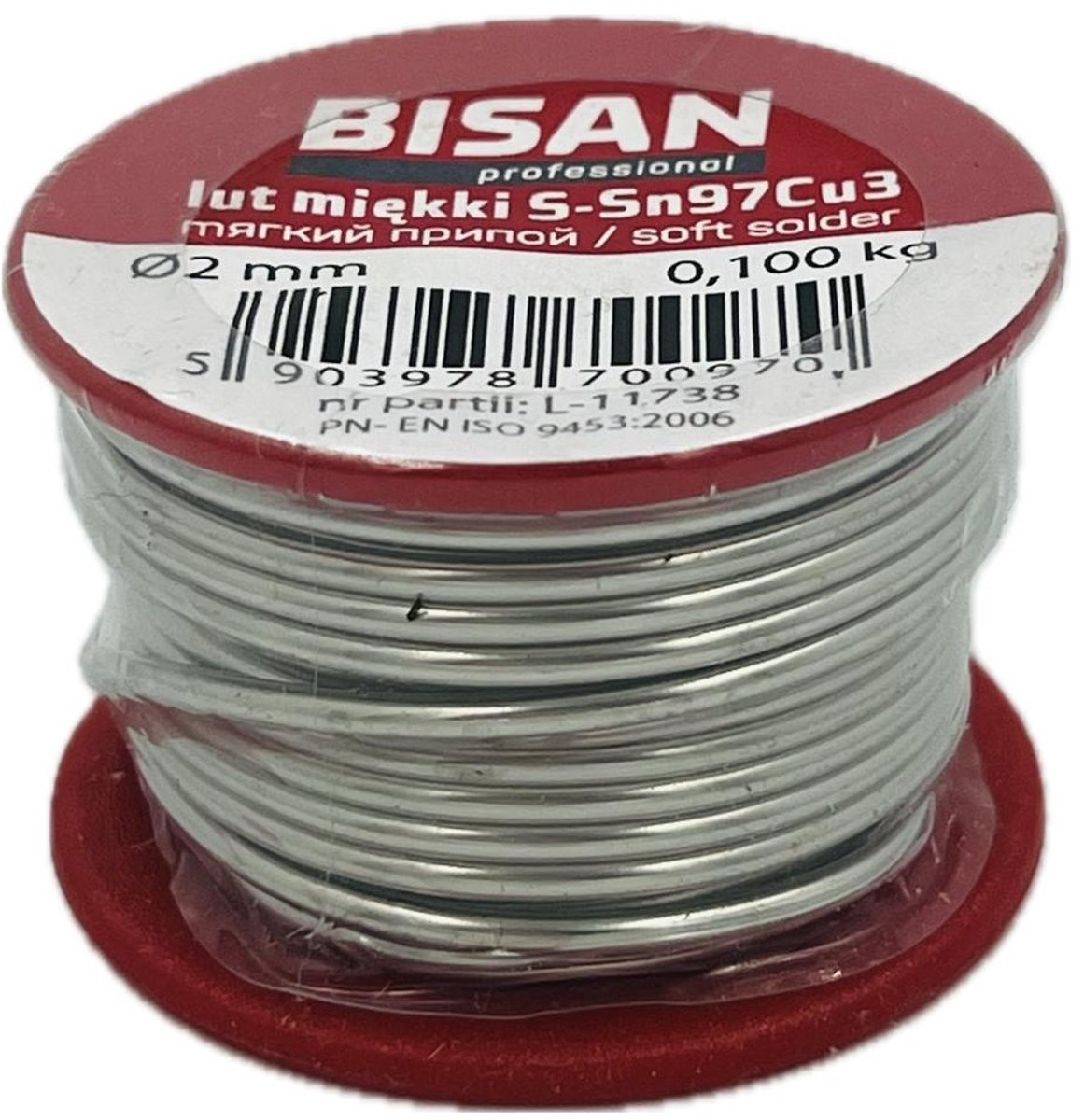 Bisan Soldeer S-Sn97Cu3 2.0mm 100g - Zacht Soldeer met Koper