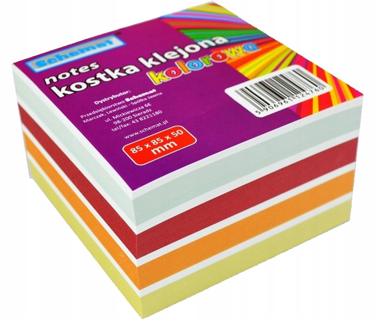 Kleurrijke Kleefblokjes Notitieblok 85x50mm - Organisatie & Creativiteit