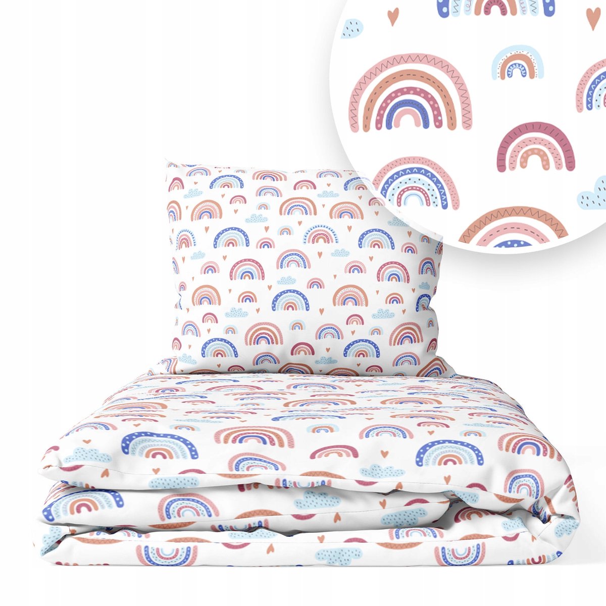 Kinderbeddengoed 2-delig 160x100cm - Katoen met Regenboogmotief