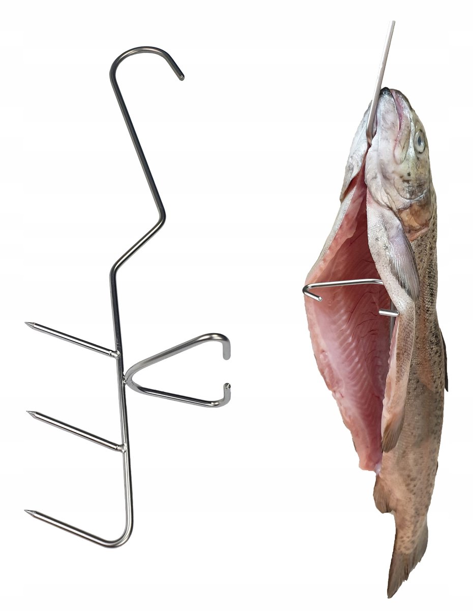 RVS Rookhaak voor Vis - 3 breekpunten, 24cm lang