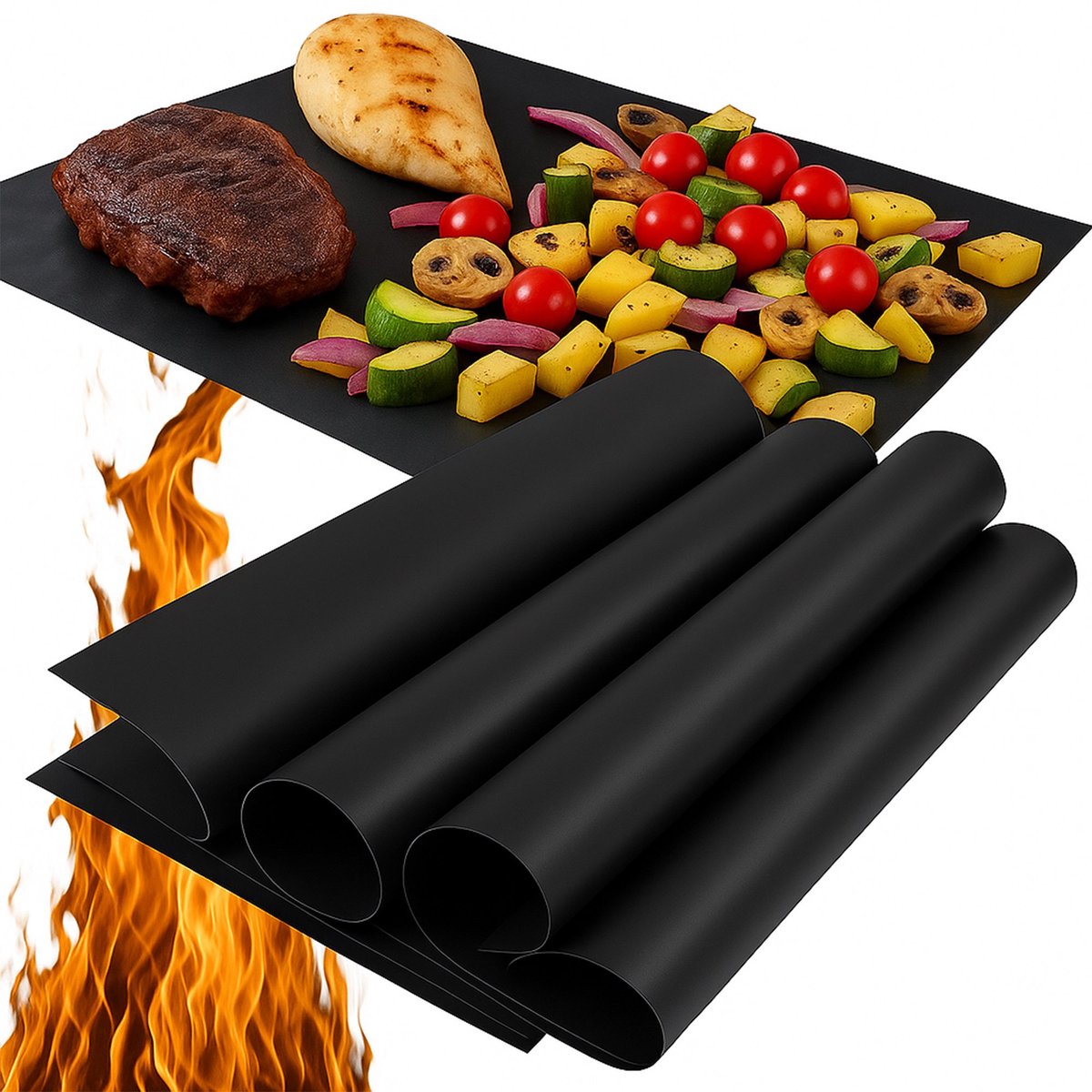 3x Teflon Grillmat & Ovenmat - Anti-aanbak & Hittebestendig