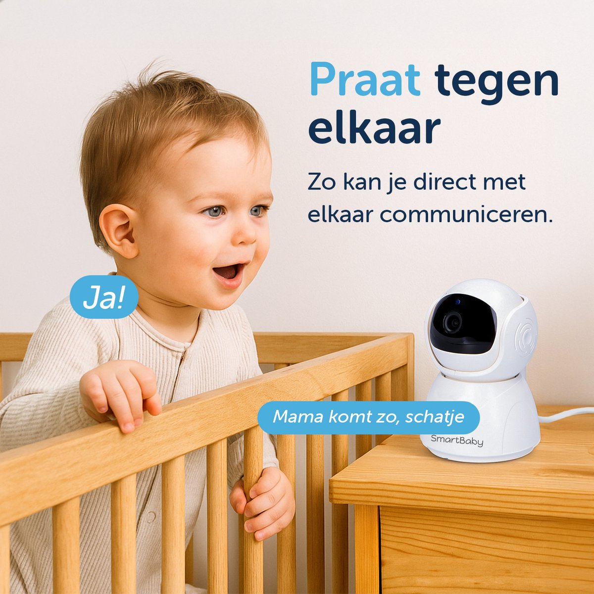 SmartBaby Babyfoon - Wifi-vrij & Draaibaar thumbnail 6