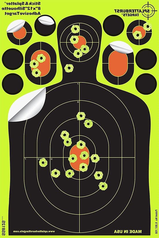 Cibles de tir Birchwood Casey Dirty Bird Sight-In, 12 po, paq. 12