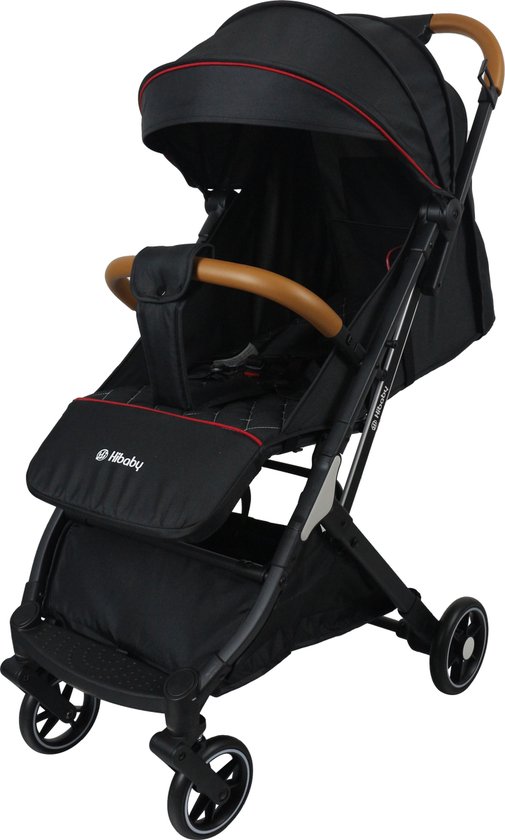 Hibaby buggy - Lichtgewicht- Inclusief voetenzak & regenhoes - Zwart
