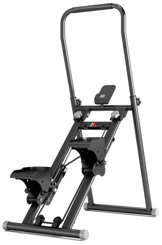 YEE GOO Stair Stepper - Stair Stepper voor thuistraining - Inklapbaar - In Hoogte Verstelbaar Handvat - Verstelbare Antislip Trappers - LED-display - Draagvermogen 120 kg - Zwart.