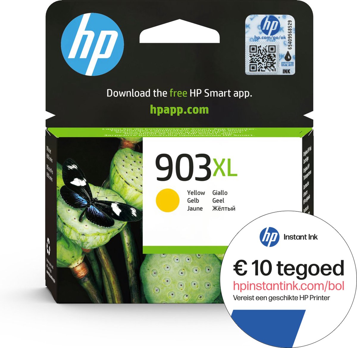 HP 903XL - Inktcartridge Geel + Instant Ink tegoed