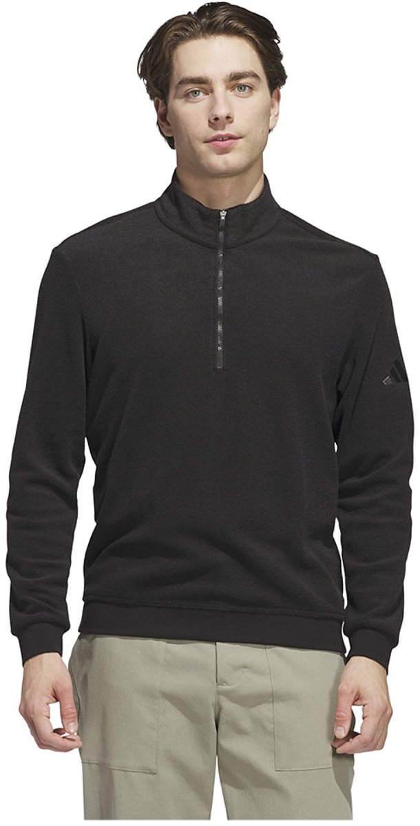 Adidas Ultimate365 Terry Cloth Sweatshirt Met Halve Rits Man Zwart
