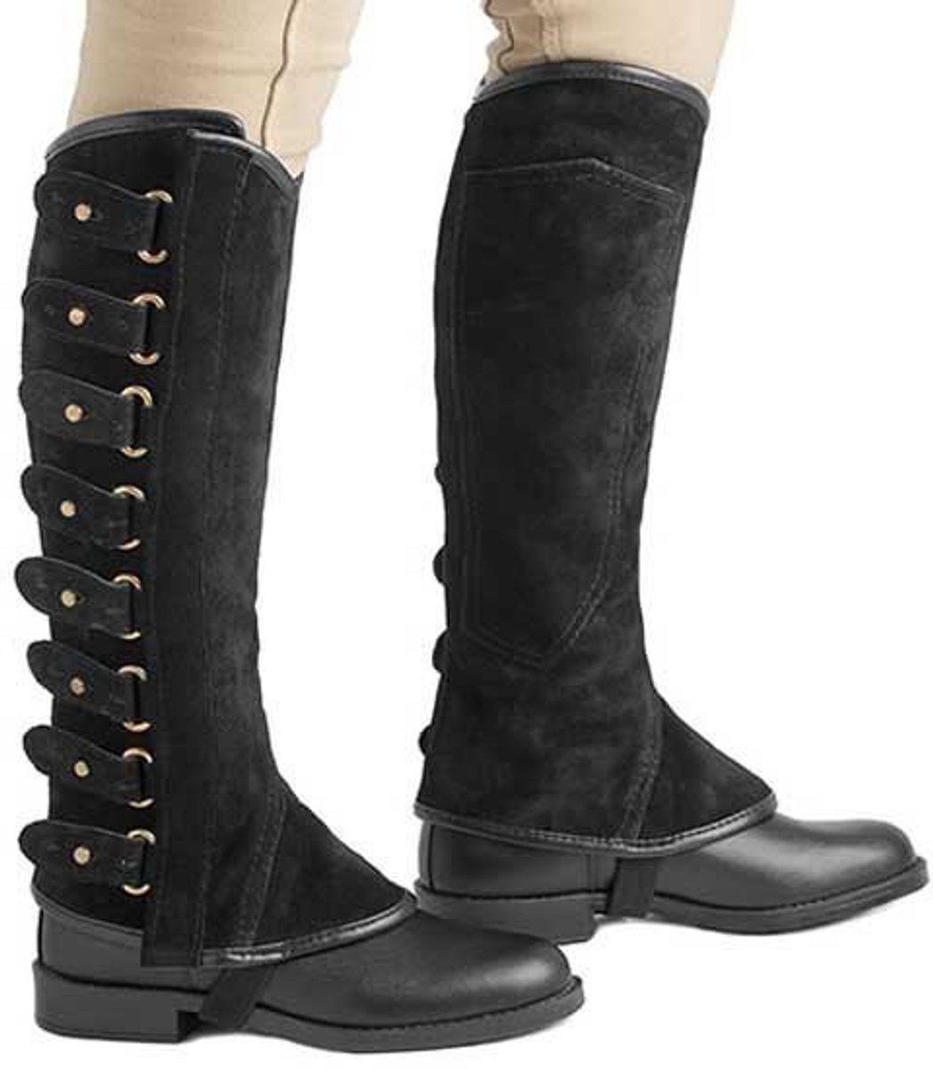Lexhis Leather Portuguese Split Halve Chaps S Zwart