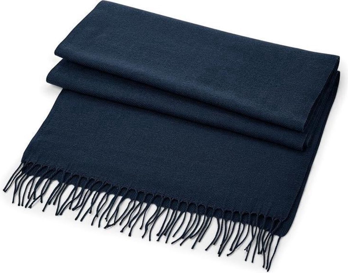 Jonyx - Geweven sjaal - Wintersjaal - Navy blauw - Marineblauw - Warm en stijlvol