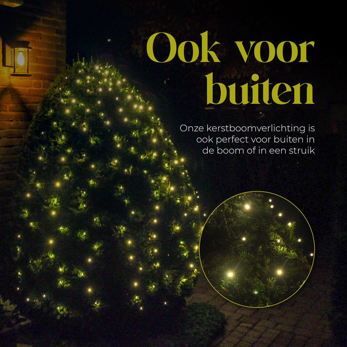 Giftmas Kerstboomverlichting met Ring - 280 LED Warm Wit - 2 m - Afstandsbediening en Timer - Kerstverlichting Binnen en Buiten - Kerstboom Lampjes – foto 3