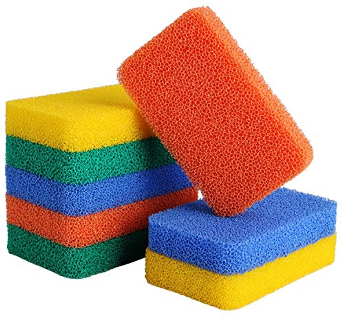 Heavy Duty Siliconen Schoonmaak Sponzen - Set van 8 Herbruikbare Scrubbers