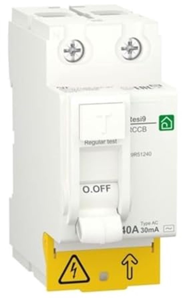Aardlekschakelaar 2-polig 40 A 30 mA type AC - Veiligheidsfunctie voor elektrische installaties