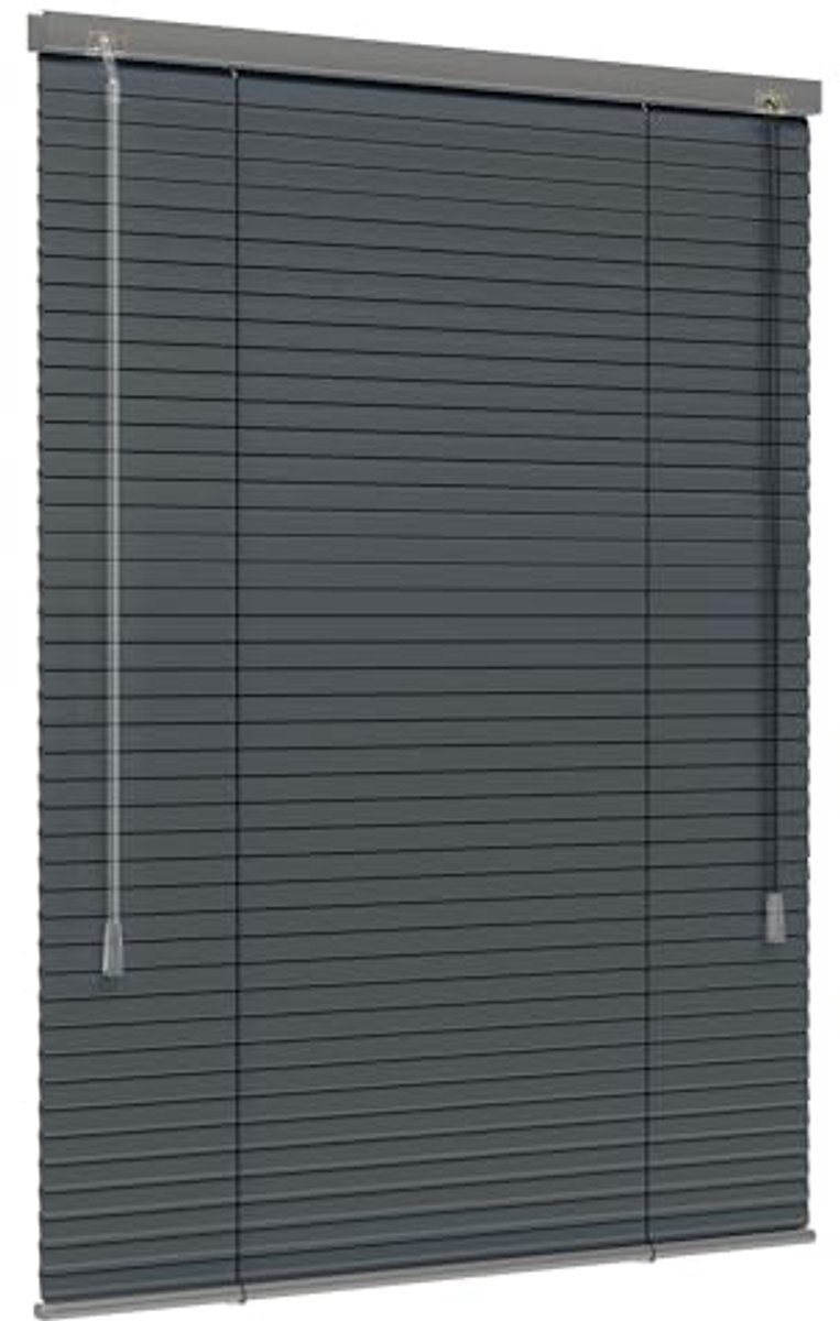 Aluminium Jaloezie met Innovatieve Verduisteringstechnologie 90 x 150 cm Donkergrijs Mat