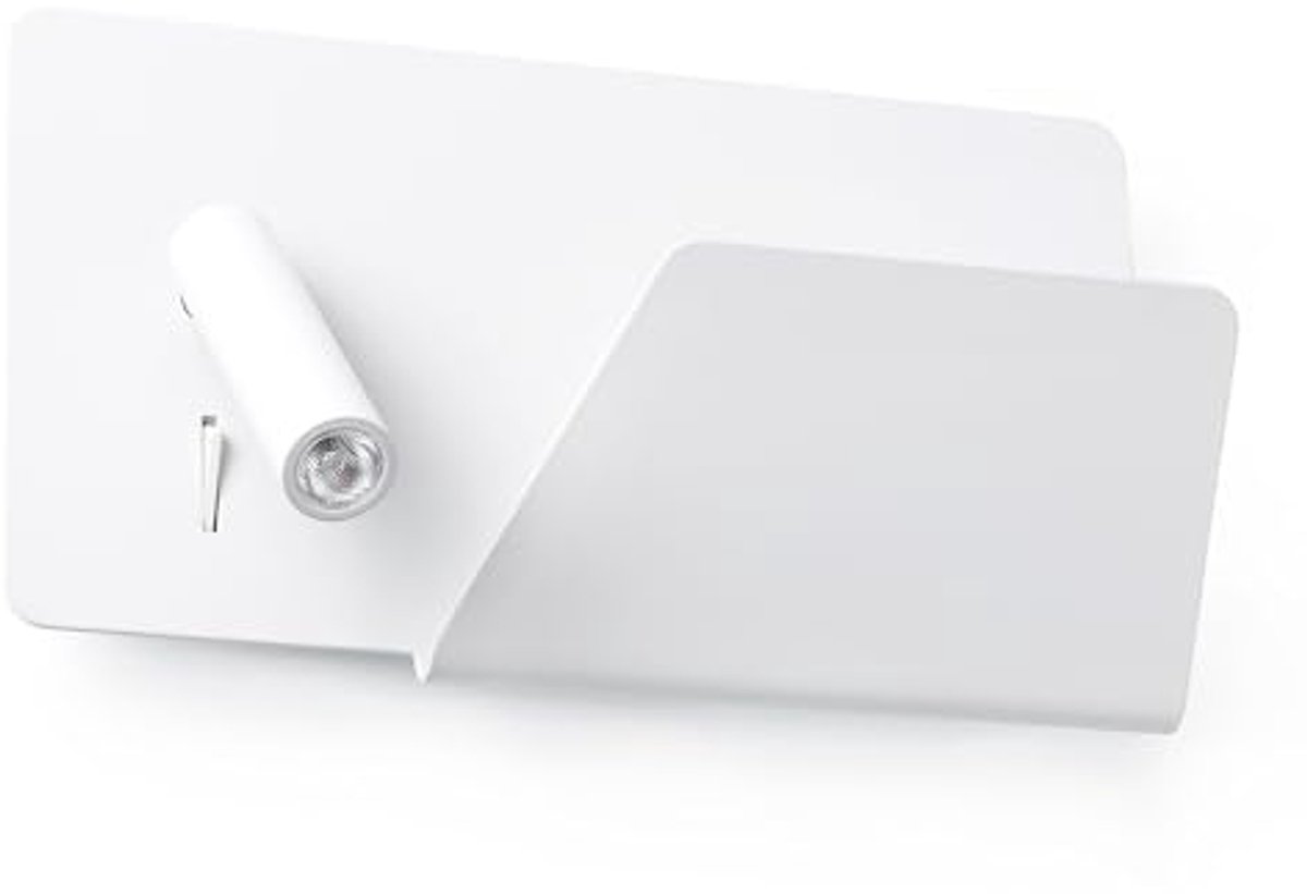 Wandlamp met USB-aansluiting en boekenplank - Compacte design verlichting