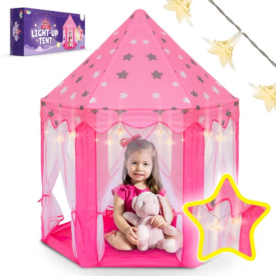 150 cm XL speeltent voor kinderen binnen met mat en verlichting