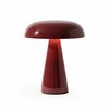 OMNIEXA Tafellamp - Retro Rood – Dimbaar & Draadloos – 3 Lichtstanden – LED Designlamp met TouchControl – Luxe Tafellamp voor Woonkamer, Slaapkamer of Horeca