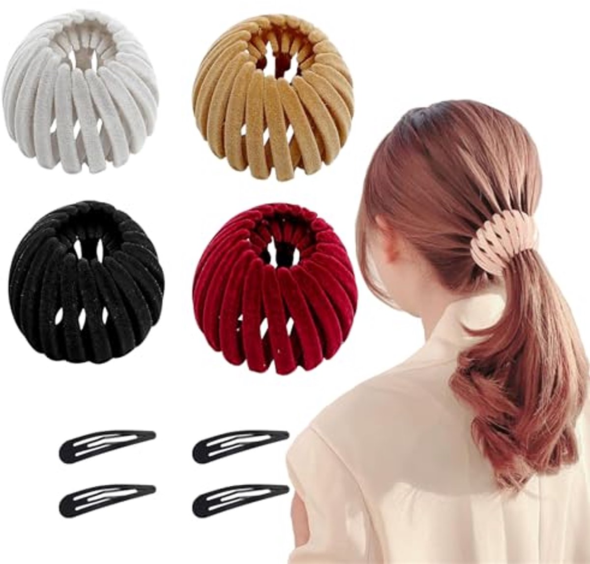 Vogelnest Haarspelden Set van 8 - Vintage Haaraccessoires voor Dames en Meisjes
