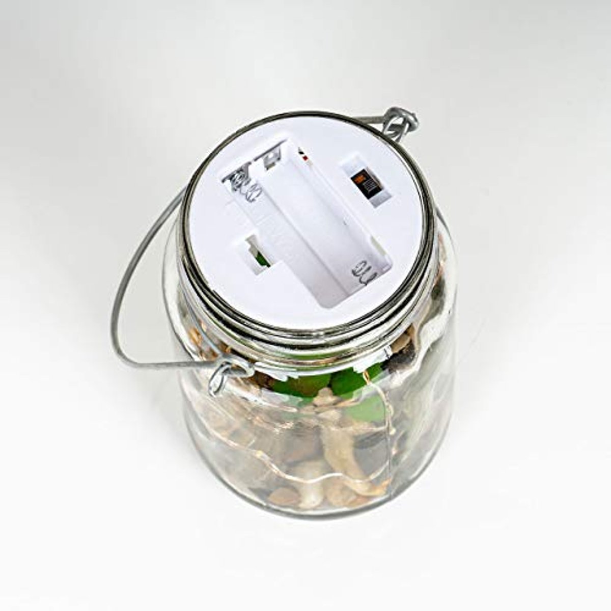 Set van 4 vetplanten in glas met LED verlichting - sfeervolle tafeldecoratie
