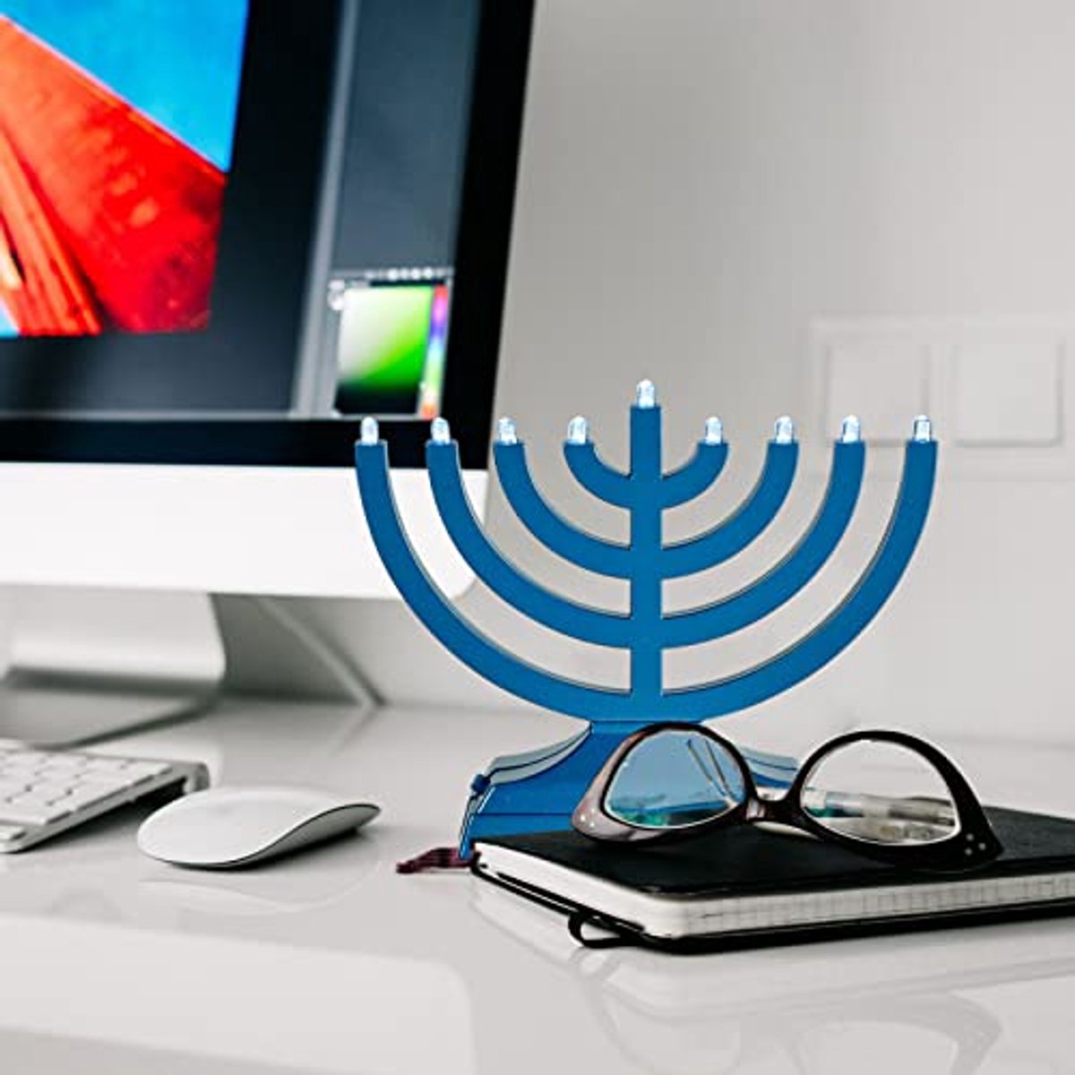 Menorá Del Árbol De Vida De Janucá, Menorah Led Elé... | Cuotas sin interés