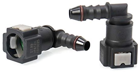 A ABSOPRO 7.89mm SAE Naar 5/16 8mm Rechte Auto Brandstofleiding Snelkoppeling Ontkoppelingsslang Nylon 2 Sets