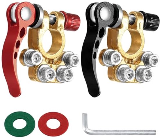 2 Stuks Accupoolklemmen Accupool 4-Weg Snelsluiting Autoaccuklemmen Accuklem Accupoladapter Autoconnector Aansluitklemmen
