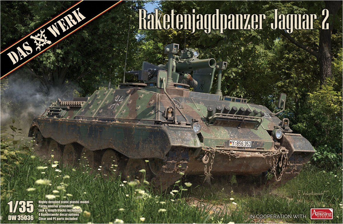 Das Werk Modelbouwpakket Auto - 35036 Raketenjagdpanzer Jaguar 2 - Duitse Tankjager Plastic - 1:35 - Modelbouw