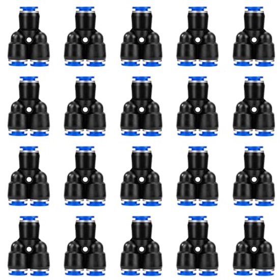 CESFONJER 20 stuks insteekconnectorset, assortiment pneumatische
