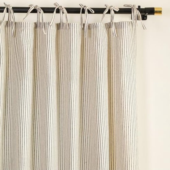 Boho gordijnen voor slaapkamer borduurwerk gestreepte
