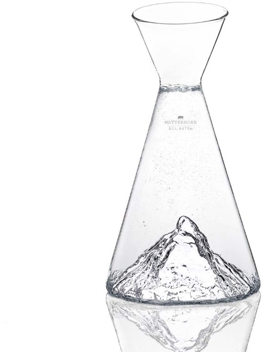 Alaskanmaker - Glazen water kan - Topographic - Matterhorn - 1 Stuk