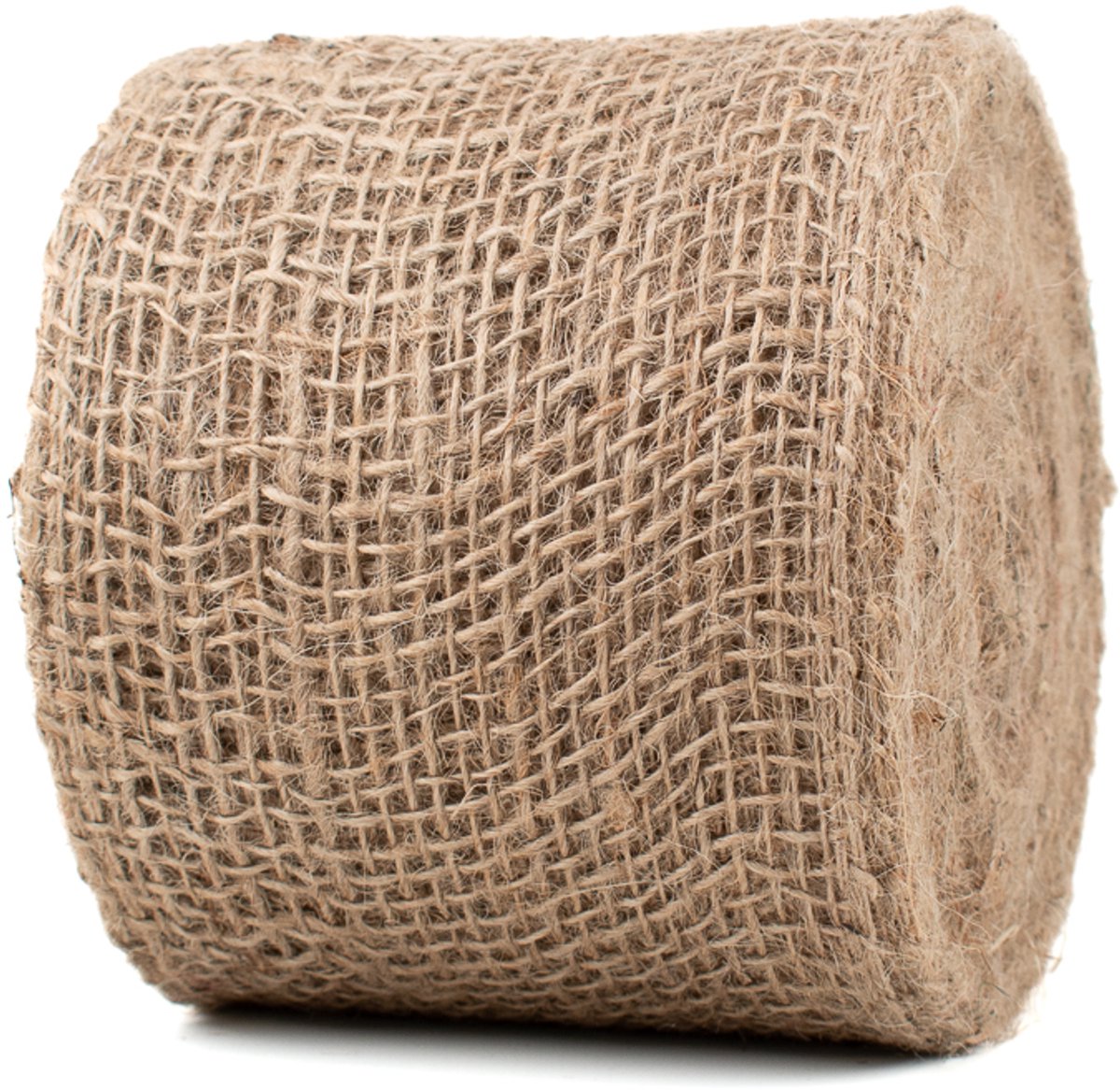 Jute lint - Grof geweven - Naturel - 10 cm breed - 20 meter lang - Breed decoratielint op rol voor cadeauverpakking & feestdecoratie