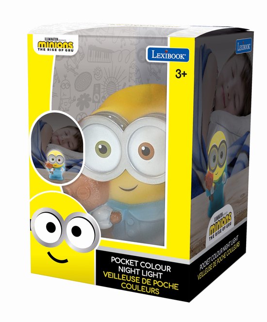 Minions 3D-ontwerp kleurveranderend nachtlampje approx 13cm