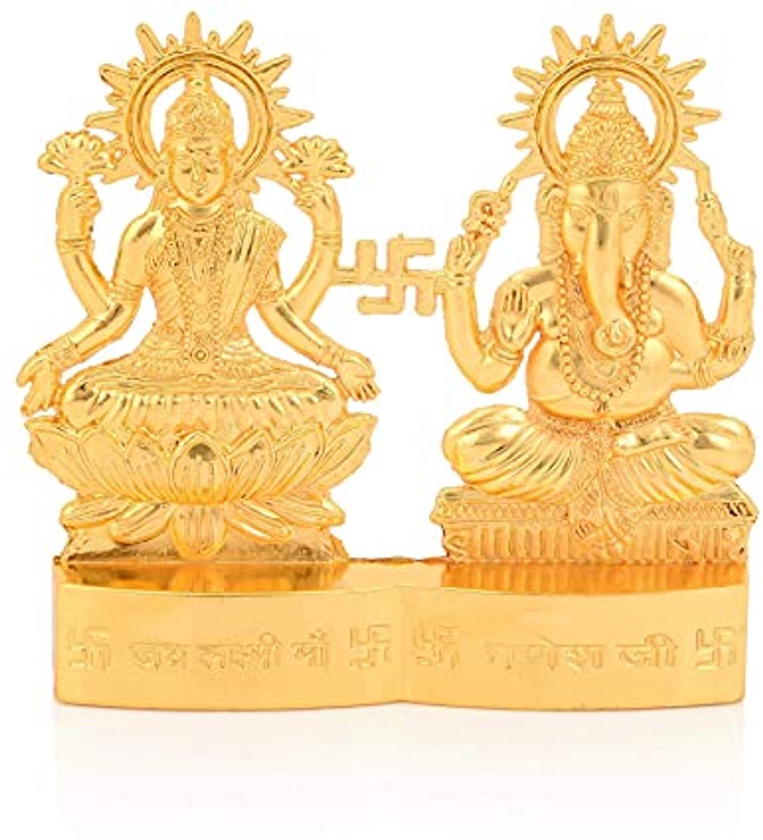 Collectible Lakshmi Ganesha Murti Set voor Puja en Huisdecoratie