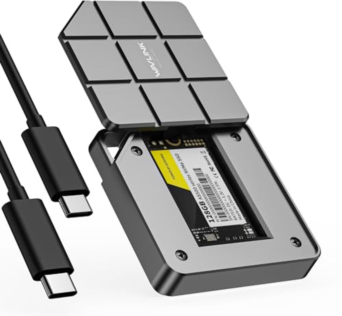 USB naar M.2 NVME SATA SSD Behuizing - 10 Gbps USB C Externe Huls voor 2230 2242 SSD - Gereedschapsvrije Installatie tot 8 TB