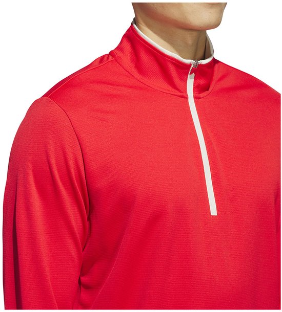 Adidas Core Lightweight Sweatshirt Met Halve Rits Rood S Man van adidas — afbeelding 4