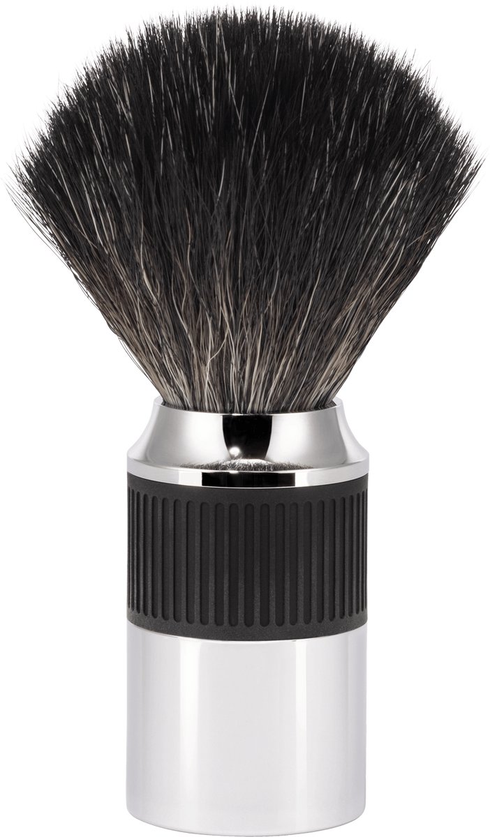 MÜHLE -Scheerkwast -NEO -Zwart Fibre -Chroom/Zwart, 21mm