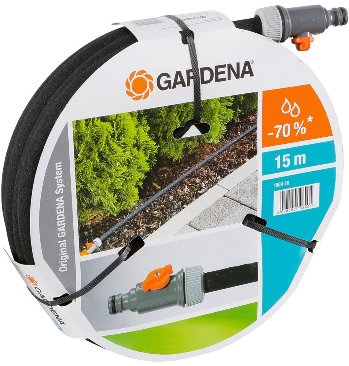 Gardena tuyau goutte-à-goutte 15 mètres - 15 m² de surface d’arrosage