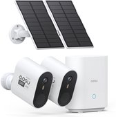 AOSU SolarCam System Max - 2 Beveiligingscamera’s - 2K Resolutie - Zonne-energie - Draadloos - 32GB
