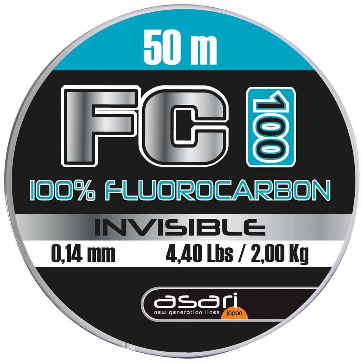 Asari Fc 100 Flurocarbon 50 M Grijs 0.370 mm