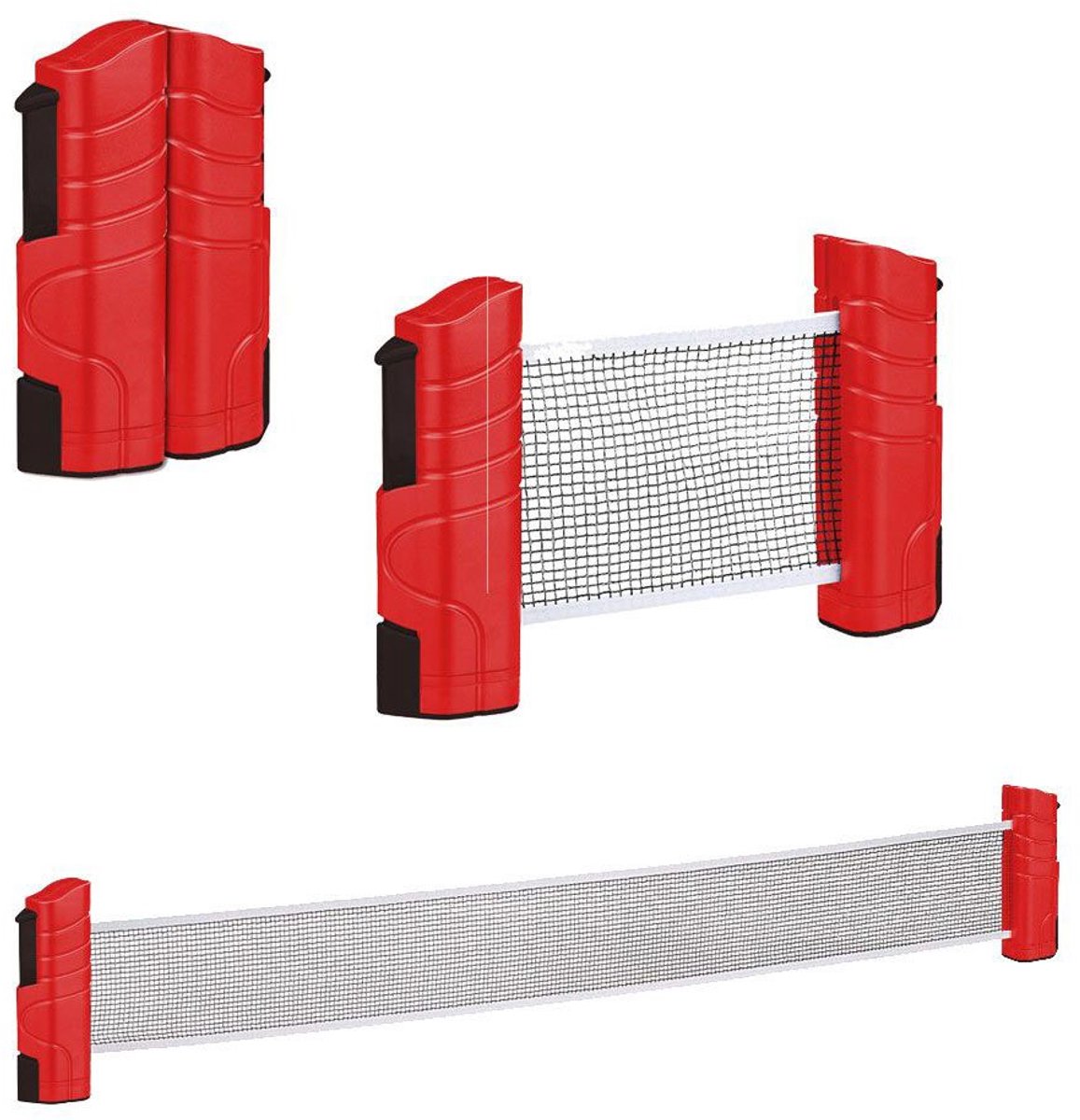 Sport One Roll-up Tafeltennisnet Rood