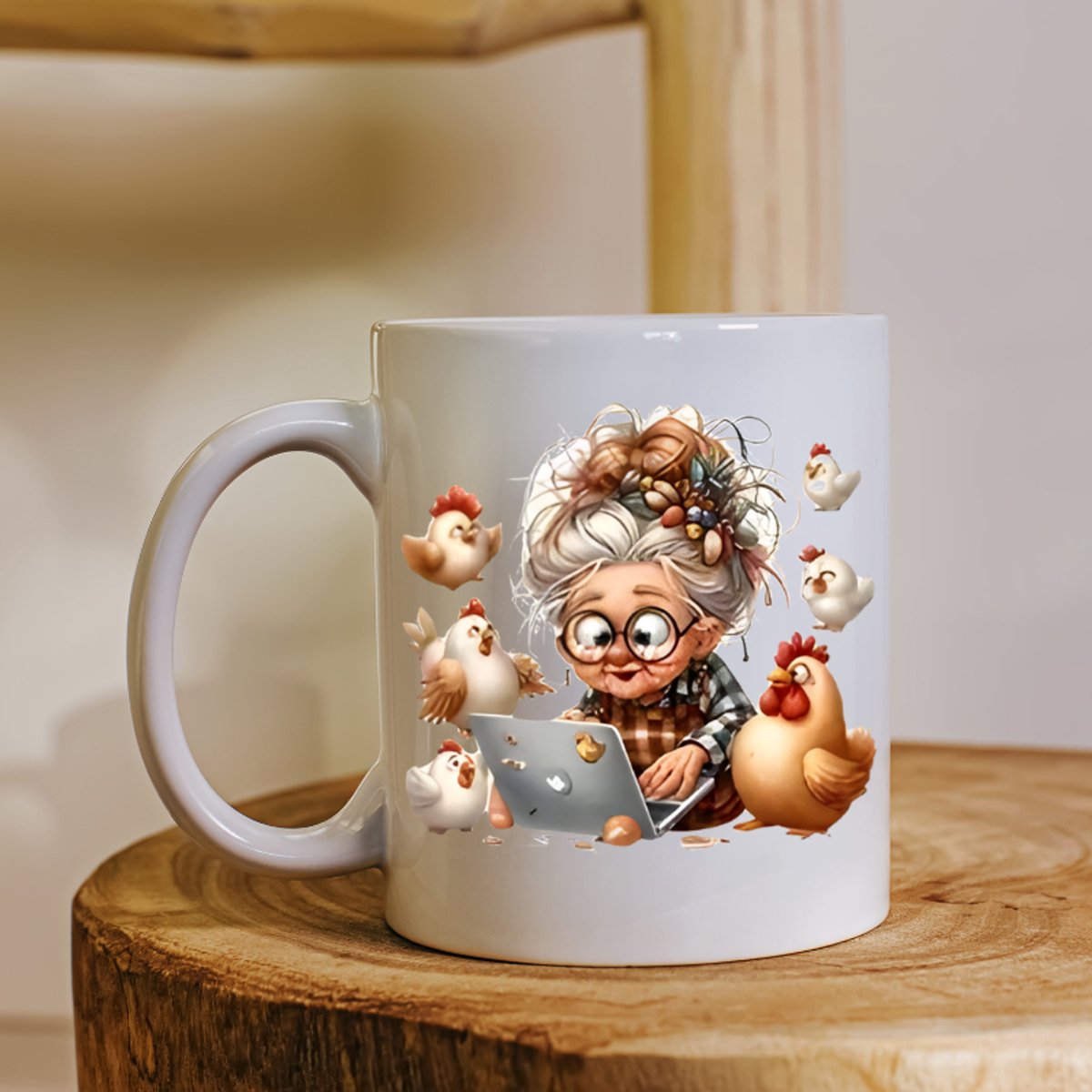 Lieve Oma Mok – Grappige Mok met Dieren – Perfect Cadeau voor Oma, Moederdag of Verjaardag