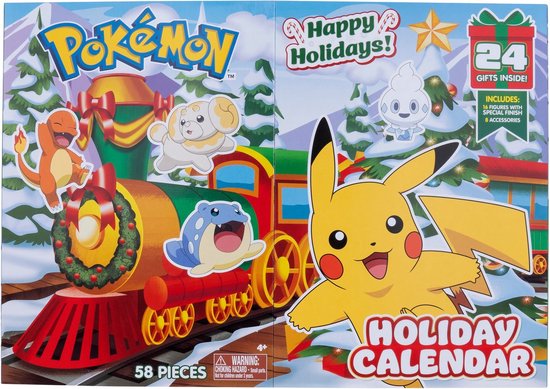 Pokémon Advent Kalender - Adventskalender 2025 - 24 Verrassingen - Adventkalender - Adventskalenders - Adventkalenders Volwassenen en Kinderen - Aftelkalender - Geschenkdoos - Geschenkset - Giftset Kind - Mannen - Pikachu - Speelgoed