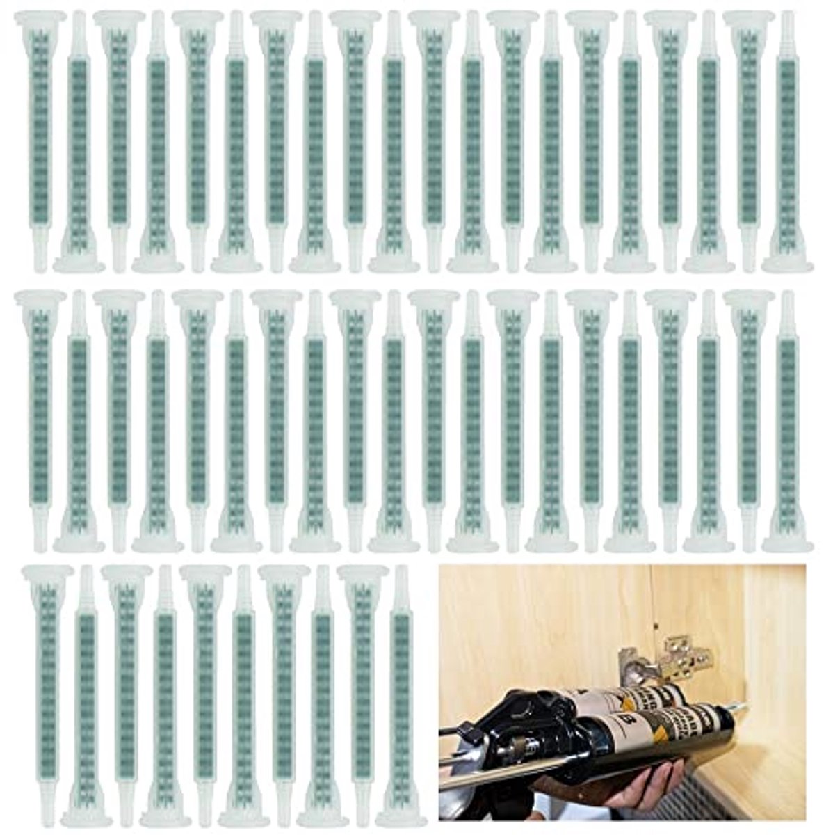 Mixermondstukken Set van 50 Stuks - 83mm Vierkante Interface voor Statische Mengbuis - Perfect voor Naald Lijmpistool