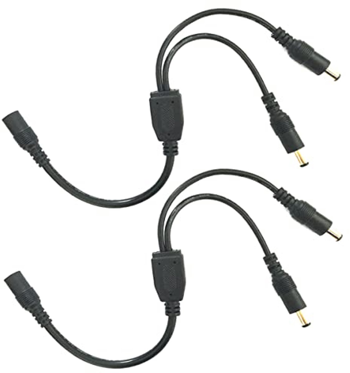 DC Splitter Kabel 2 Weg 5.5mm x 2.1mm - 30cm Lengte voor CCTV Camera's en LED Strips