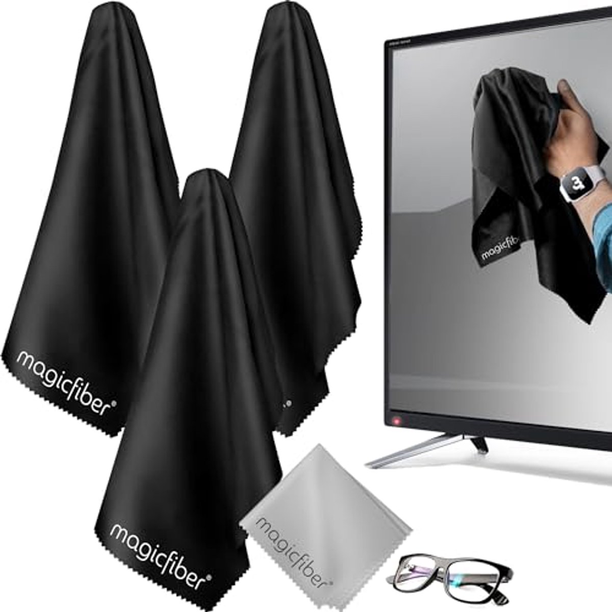 Extra grote microvezel reinigingsdoek - premium doek voor schermen, ramen, en spiegels