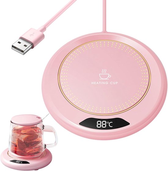 Chauffe-Tasse Intelligent – Maintien Au Chaud 70-110°C Avec Arrêt Auto, Design Élégant En Vitrocéramique Pour Café, Thé, Bougie