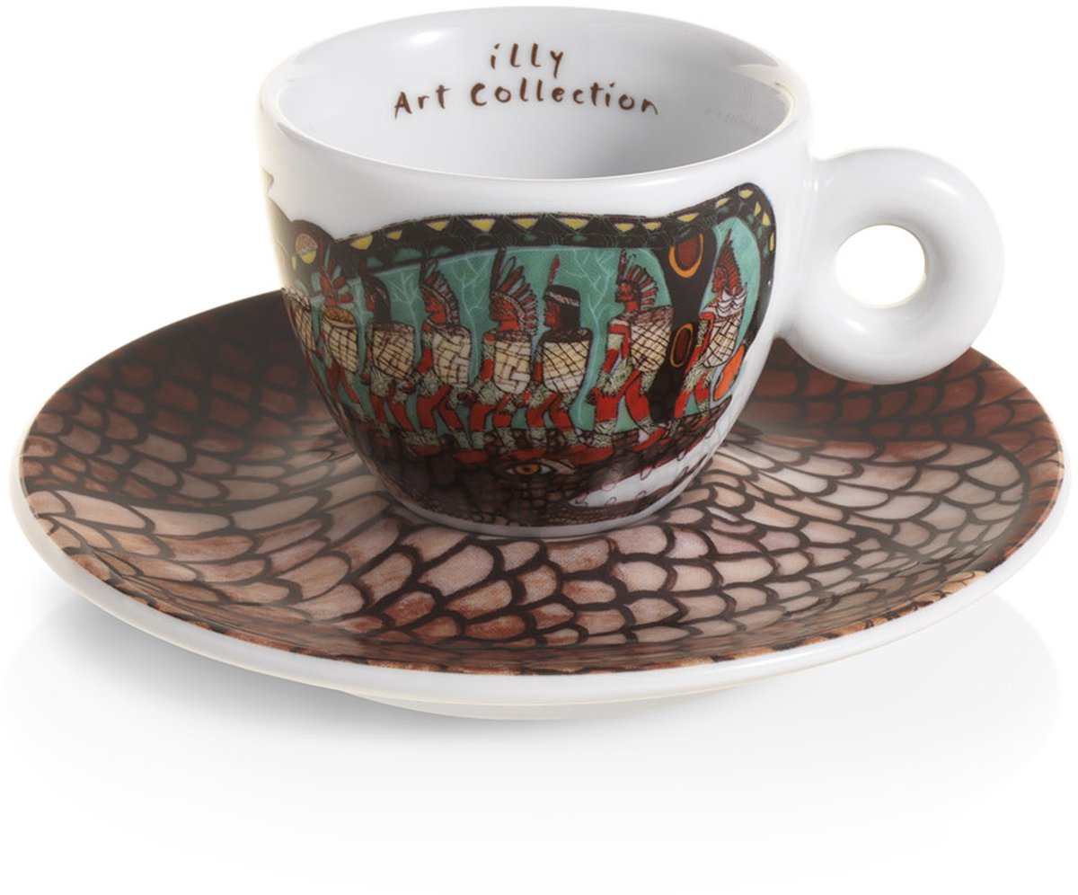 illy Art Collectie - Biennale - set (A) met twee espresso kop en schotel